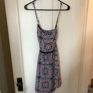 Blue and Coral Summer Dress